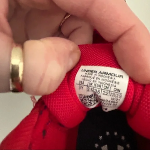 Under Armour Harper 6 Red White and Blue Boys Baseball Cleats Boys Size 3Y - Picture 3 of 12